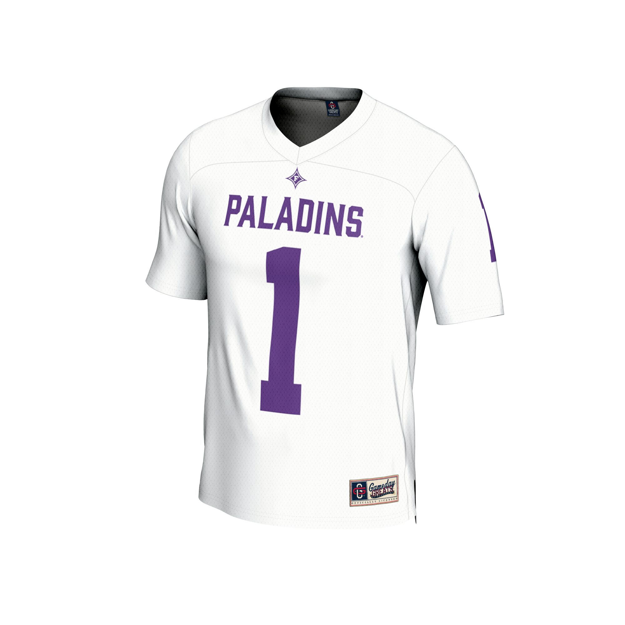 [NJP] Furman Paladins GameDay Greats Unisex Lightweight Football Fashion Jersey - White