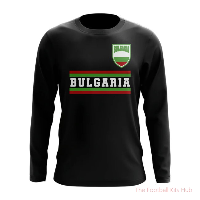 Bulgaria Core Football Country Long Sleeve T-Shirt (Black)