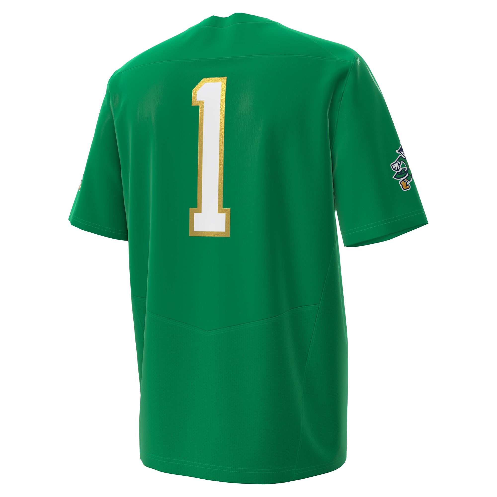 Men's #1 Kelly Green Notre Dame Fighting Irish Irish Wear Green Football Jersey