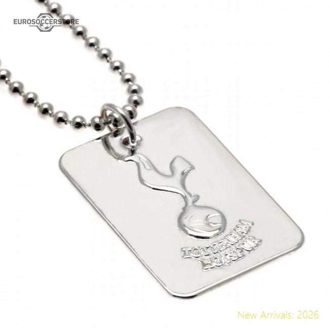 Premium Tottenham Hotspur Fc Silver Plated Dog Tag & Chain - Premium