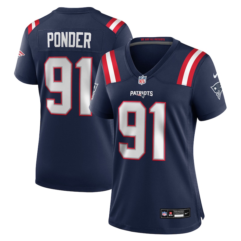 None Elijah Ponder NE Patriots Bold Professional Jersey Game Day Wear