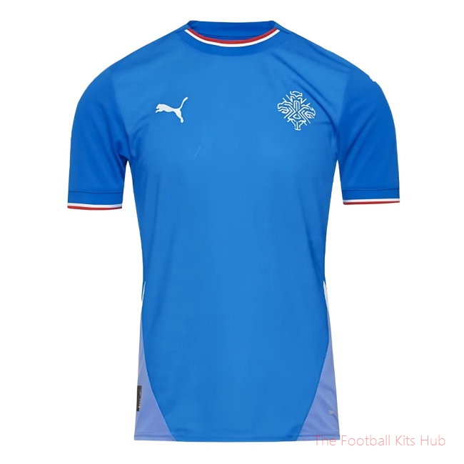Men 2024-2025 Iceland Home Shirt UEFA Euro 2024