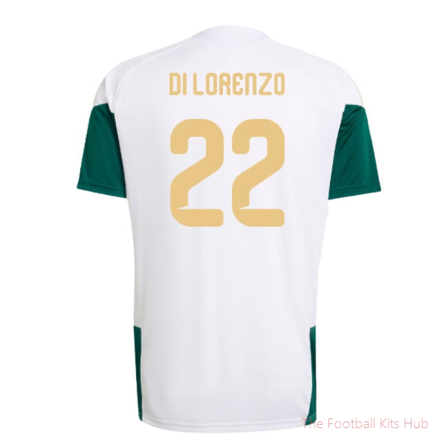 2026-2027 Italy Training Jersey (White) (Di Lorenzo 22)