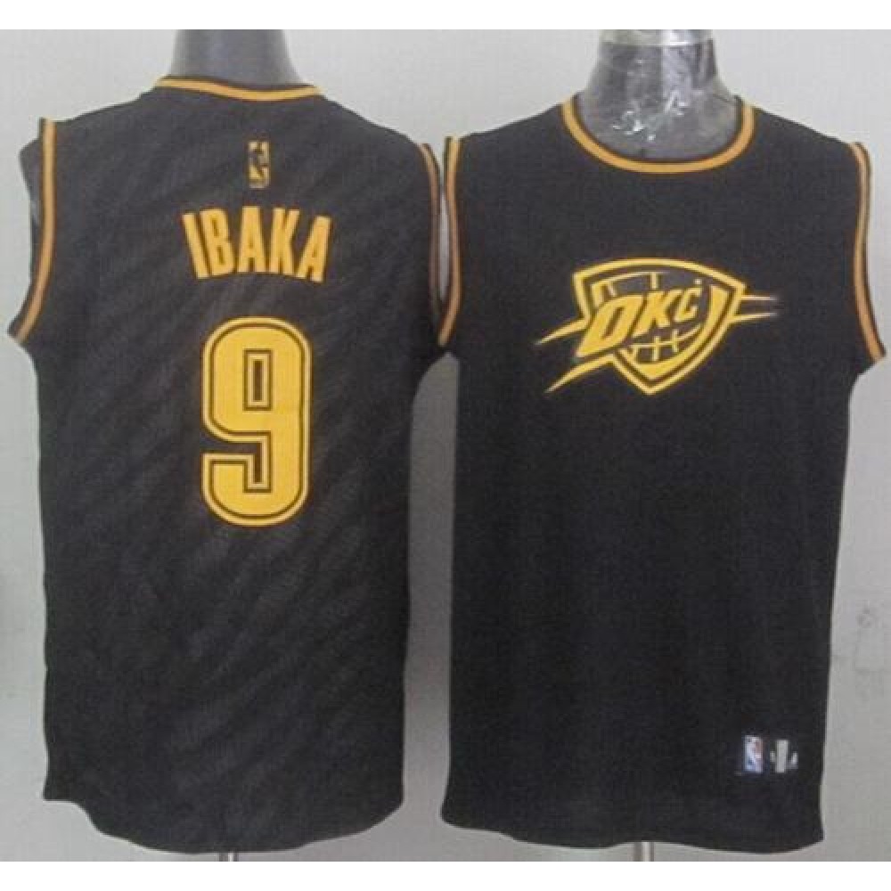 Game Day Vintage Men's OKC Thunder #9 Serge Black Basketball Jersey