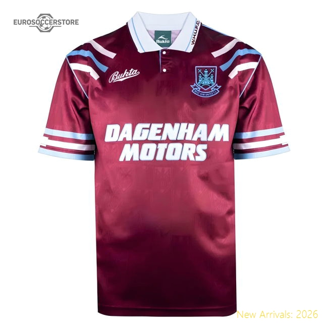 Premium-grade West Ham United 1992 Retro Football Shirt