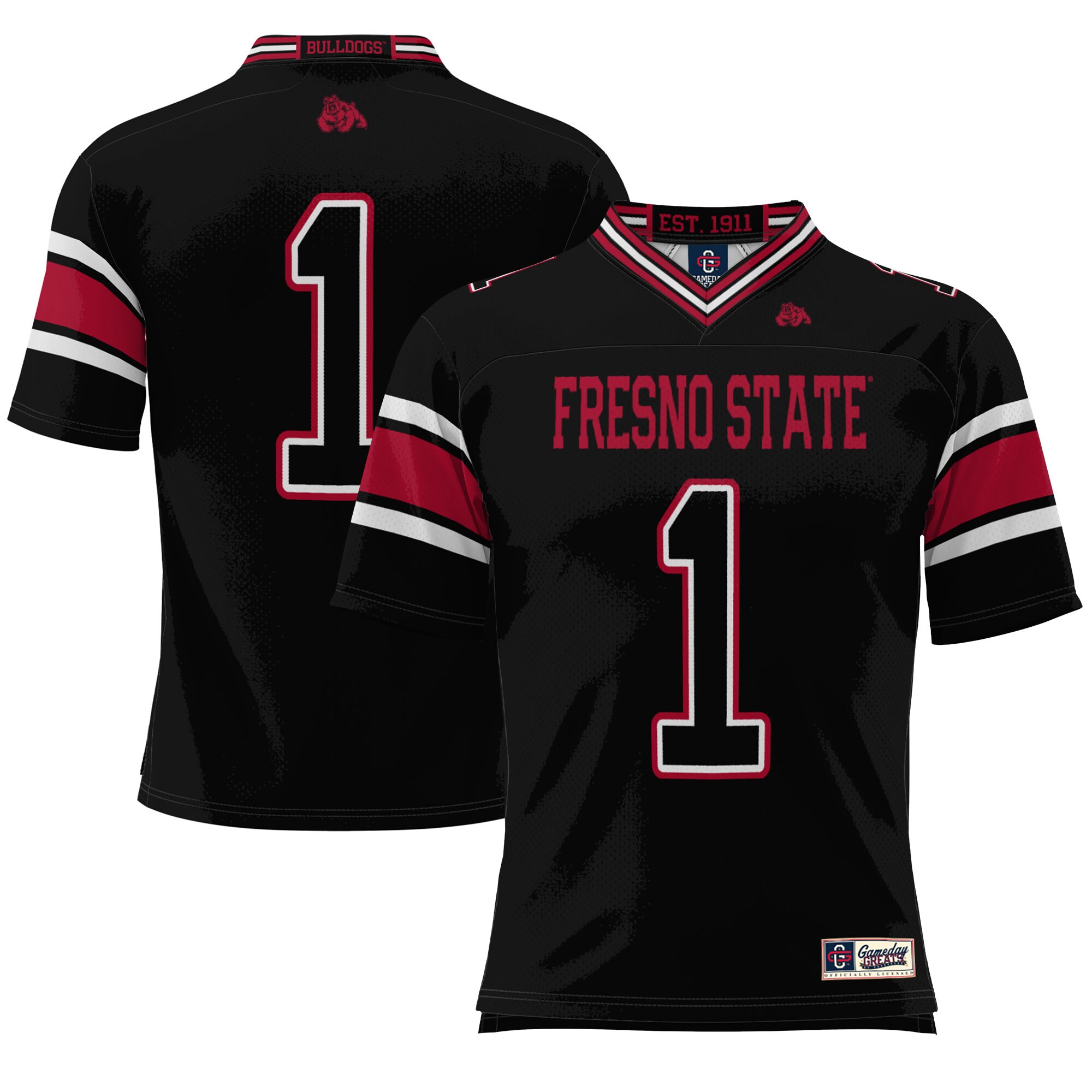 [DDG] Fresno State Bulldogs GameDay Greats Endzone Football Jersey - Black