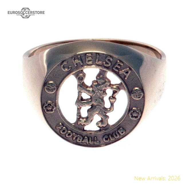 Chelsea Fc 9Ct Gold Crest Ring Large Liverpool Fan Merchandise
