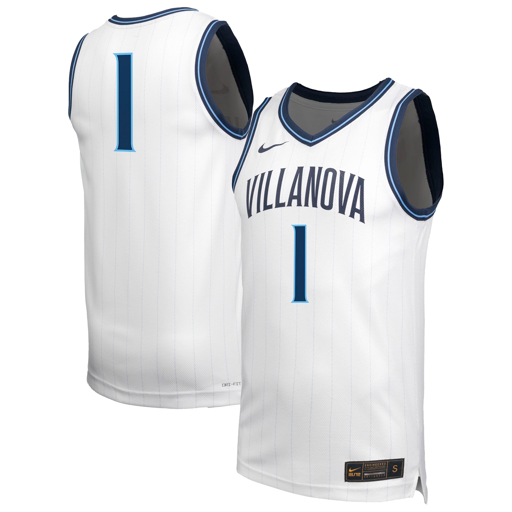 [NJP] Villanova Wildcats #1 Retro Replica Basketball Jersey - White