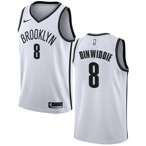 White Nike Brooklyn Nets #8 Nets Jersey - Quick-Dry Game Day Wear