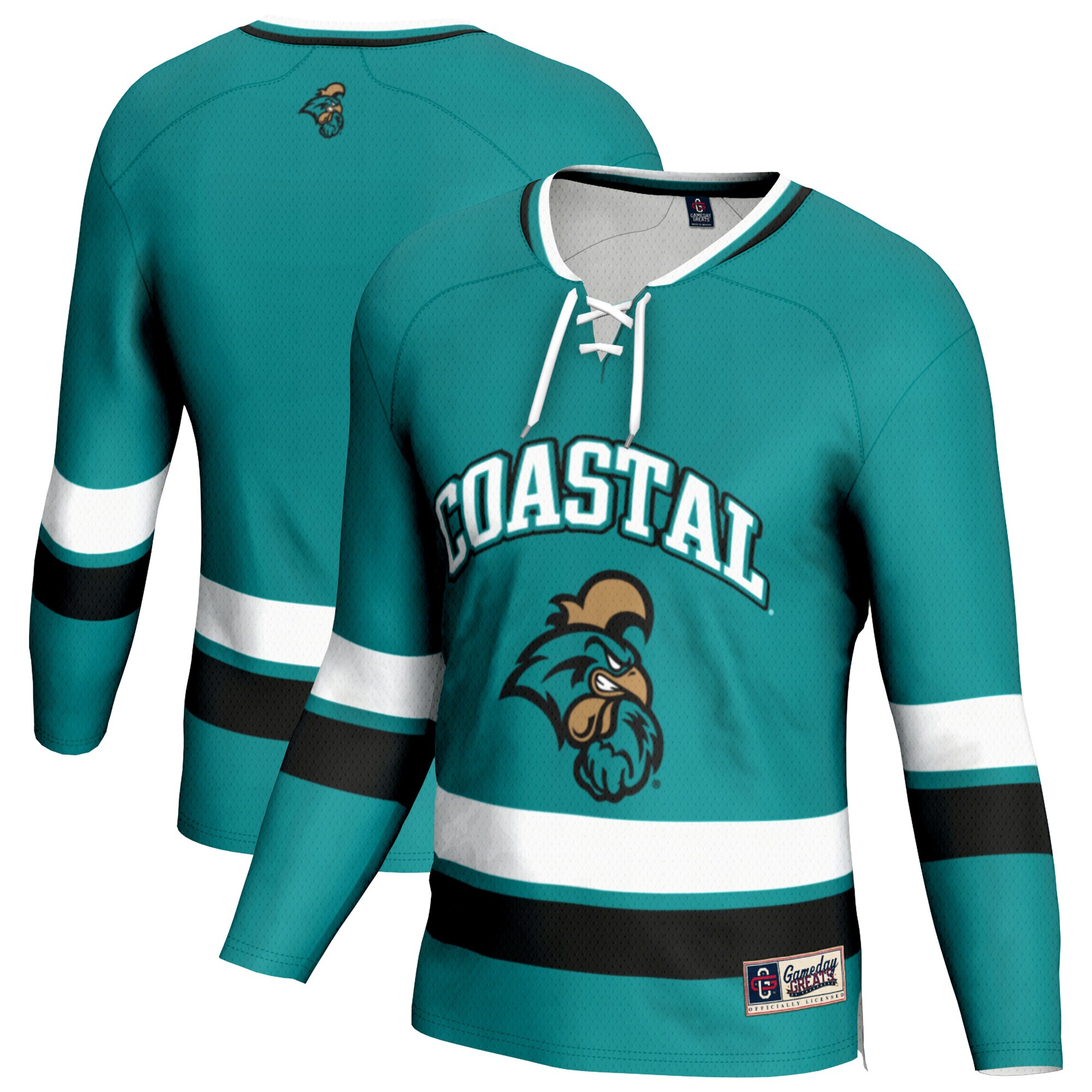 [DDG] Coastal Carolina Chanticleers GameDay Greats Youth Hockey Jersey - Teal