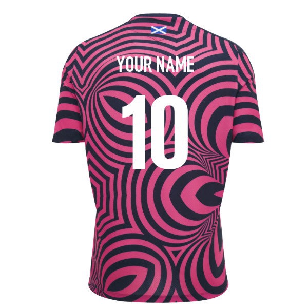 [JED] 2026 2027 Scotland Rugby Warm Up Shirt Name) Apparel (Pink) (Your