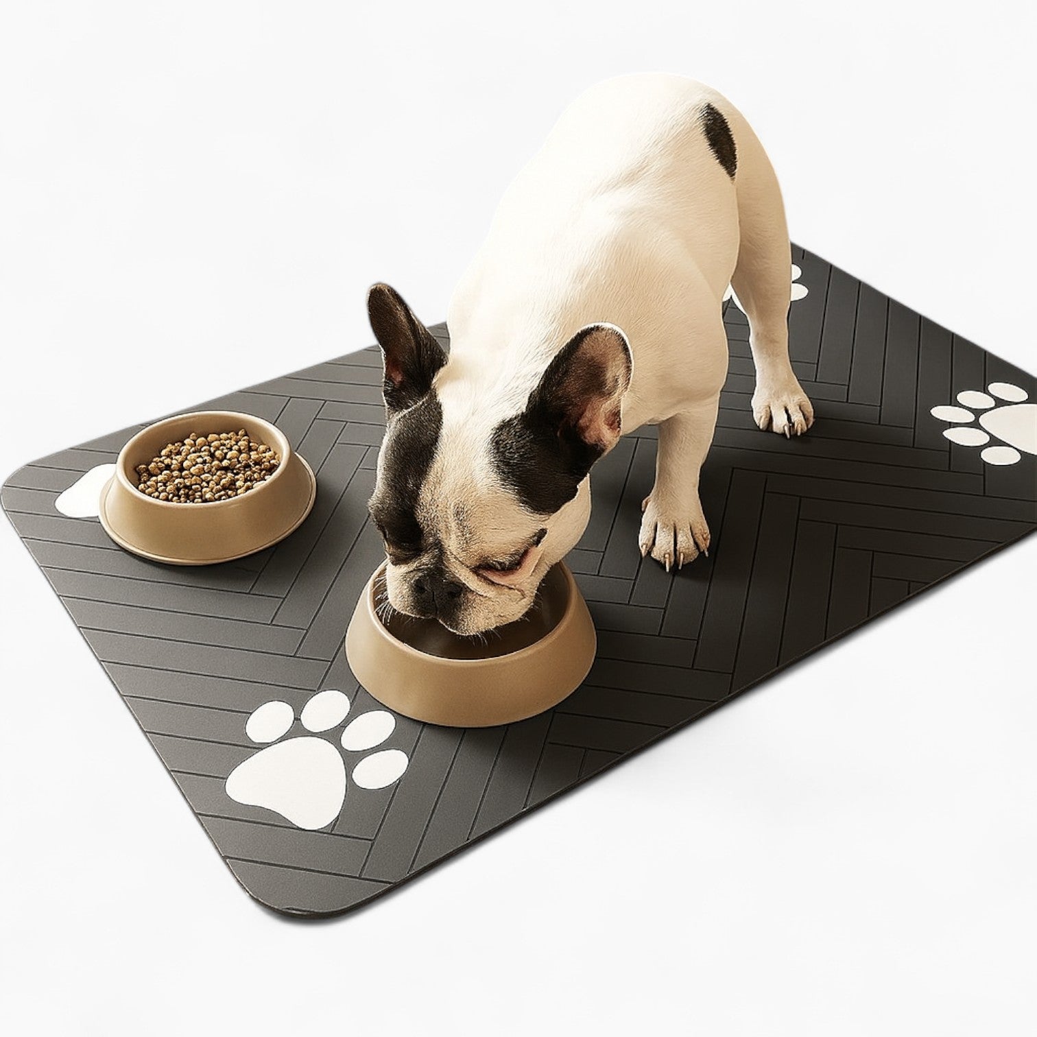 PawDry French Bulldog Feeding Mat – Waterproof Non-Slip Food Water Placemat