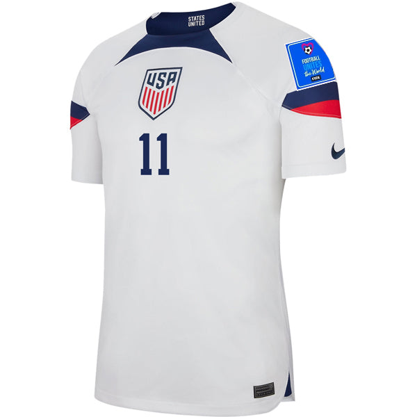 USA 2022-2023 FIFA World Cup Home Jersey –  Match Day Version S