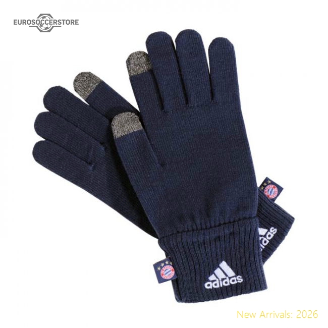 Trending 2017-2018 Bayern Munich Adidas Knitted Gloves (Navy)