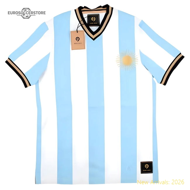 False Nein Argentina National Team Home Vintage Shirt (maradona 10)