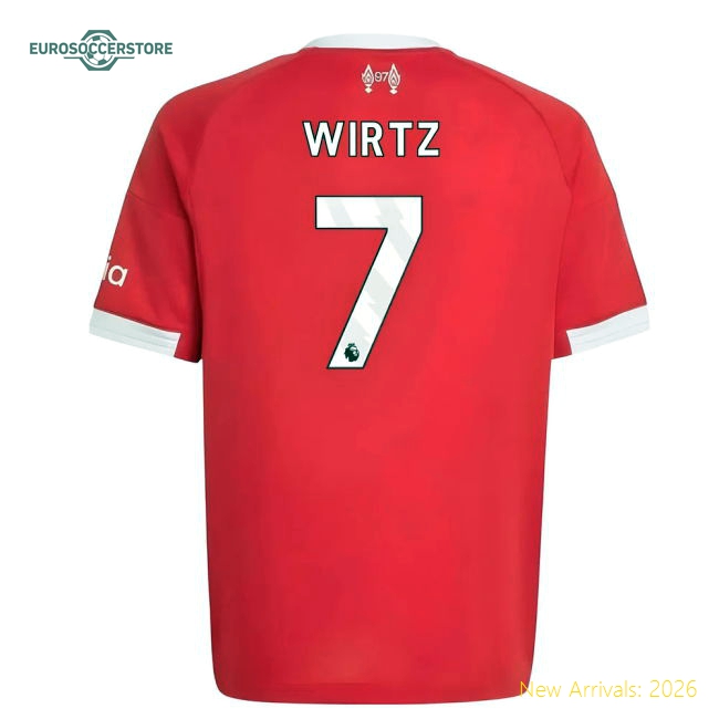 Non-toxic Liverpool Kids Wirtz Jersey 2025-2026 Flexible
