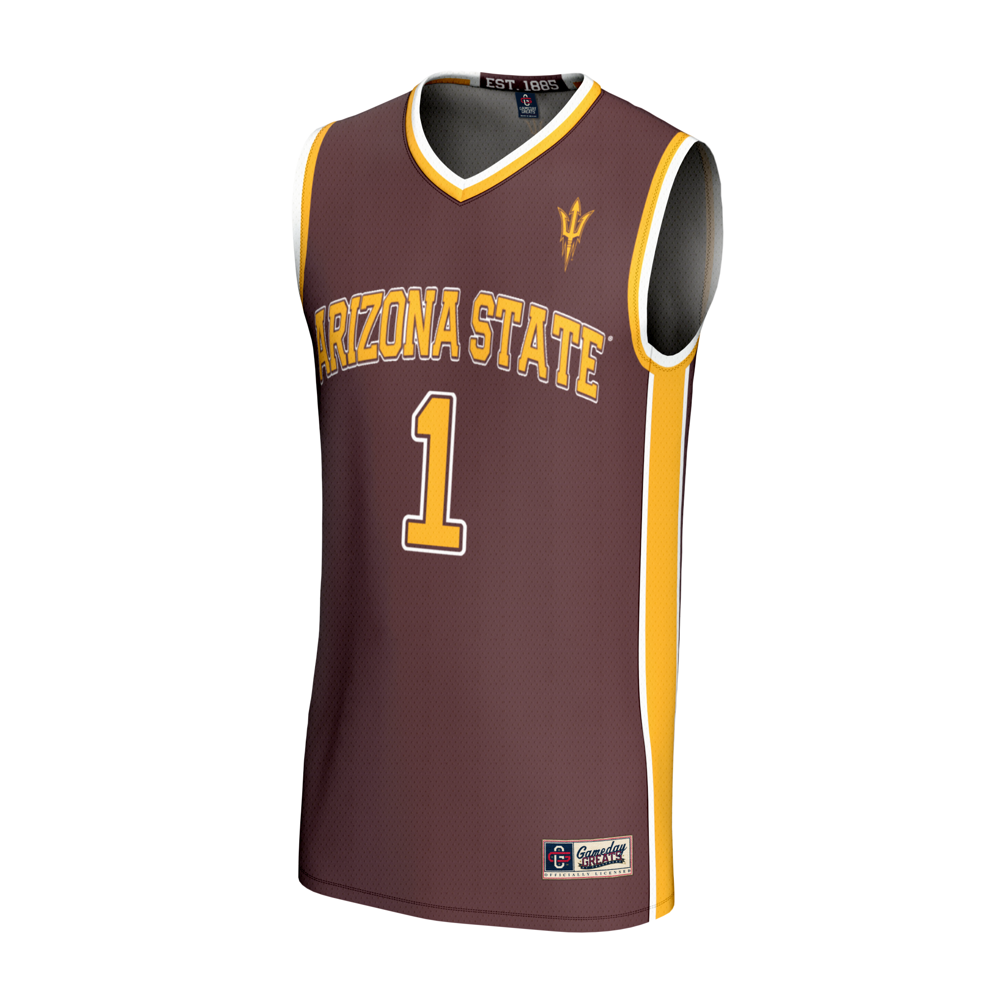 [DDG] Arizona State Sun Devils GameDay Greats Unisex Lightweight Collegiate Basketball Fashion Jersey - Maroon