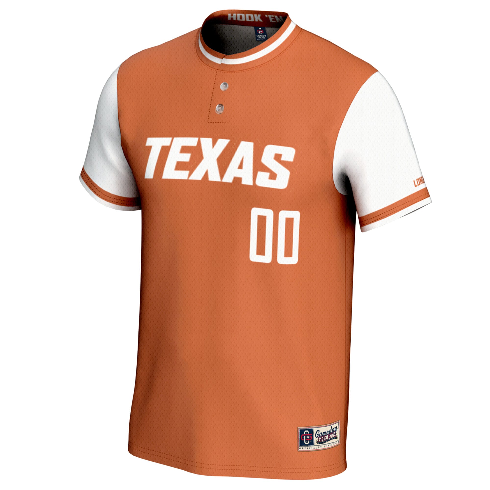 [DDG] Texas Longhorns GameDay Greats Youth NIL Pick-A-Player Lightweight Softball Jersey - Texas Orange