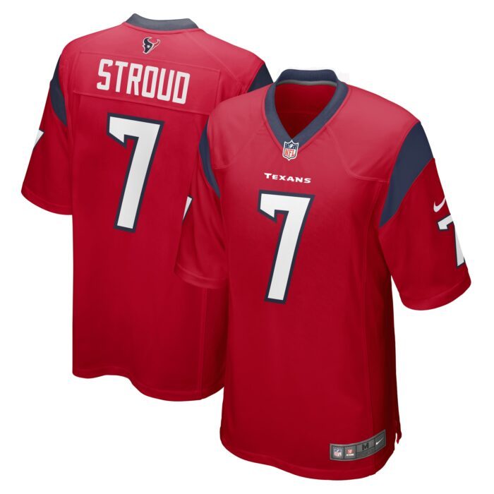 None Men's HOU Texans Retro Authentic Jersey Game Day Wear