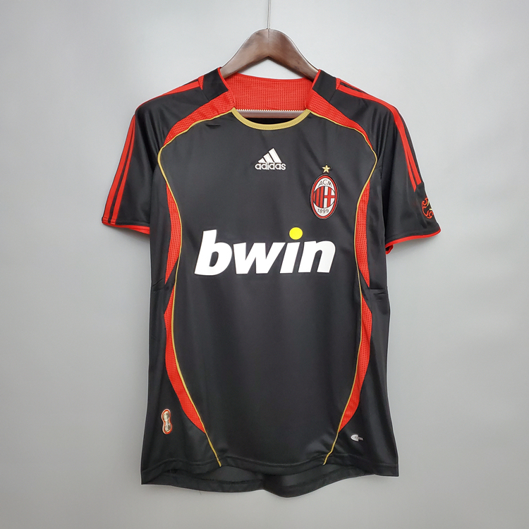 AC Milan 2006 Black Retro Football Shirt Jersey - Official Replica