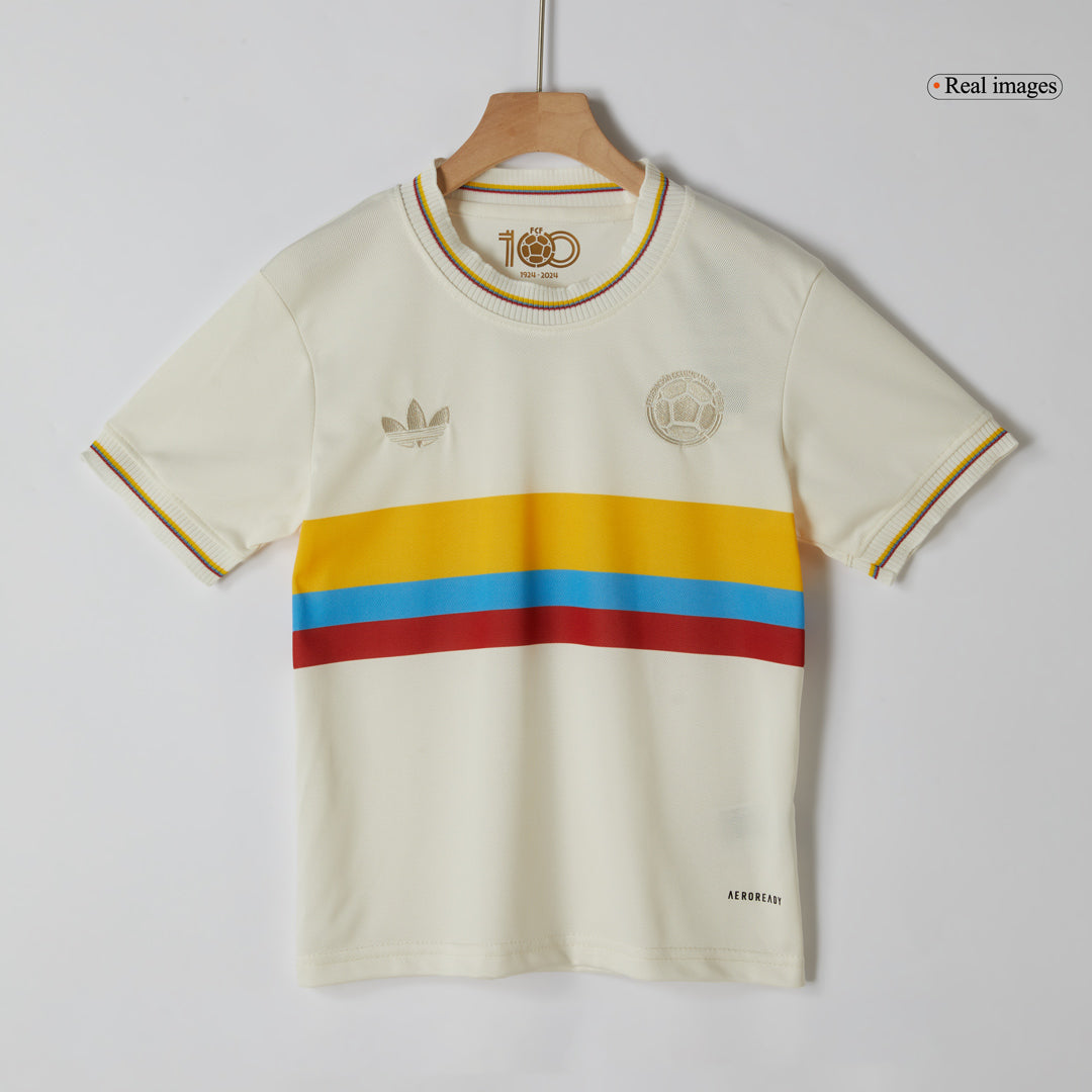 Kid's Colombia Soccer Jersey Kit(Jersey+Shorts) 2024 - 100th Anniversa