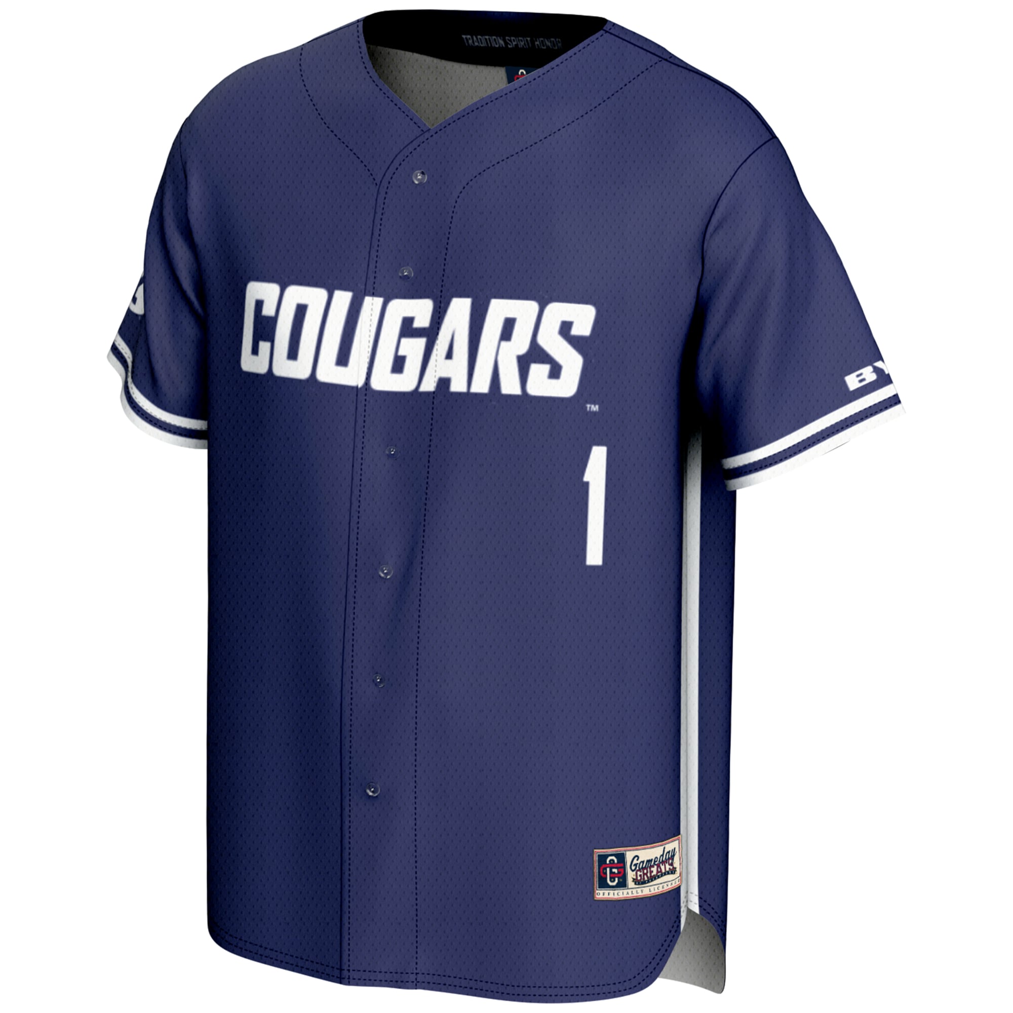[DDG] BYU Cougars GameDay Greats Youth Lightweight Baseball Jersey - Navy