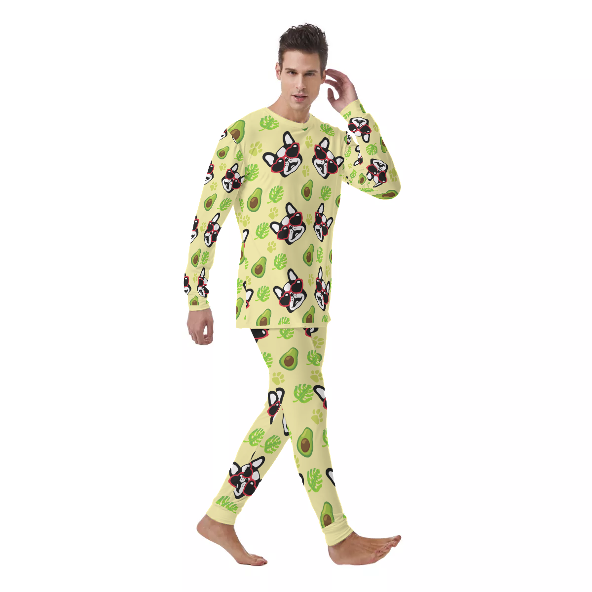 Vet-recommended Cooper - Frenchie Men's Pajamas Winter Wear