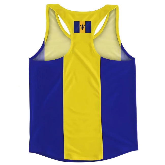Premium-Quality Barbados Flag Running Vest Premium-Quality