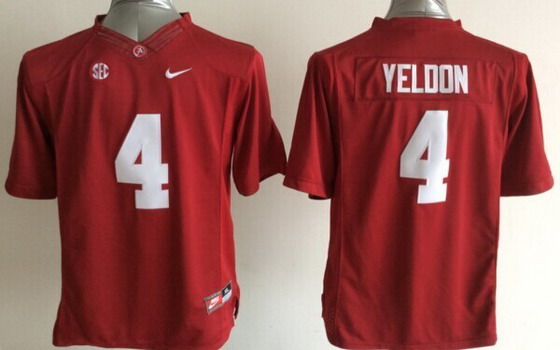 Men's Alabama Bama Red 2014 team authorized Red Limited #4 durabl
