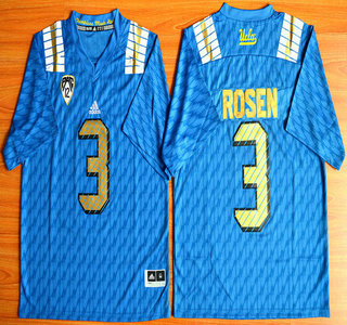 Men's None #3 Josh Rosen Blue 2015 authentic official licensed Jersey