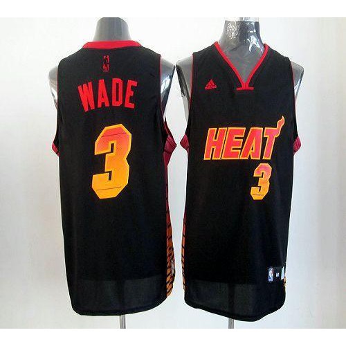 Heat Black Miami Heat #3 Jersey - Cost-Effective Game Day Wear