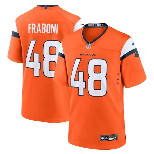 None Mitchell Fraboni Game Jersey - Orange | NFL Player Jersey