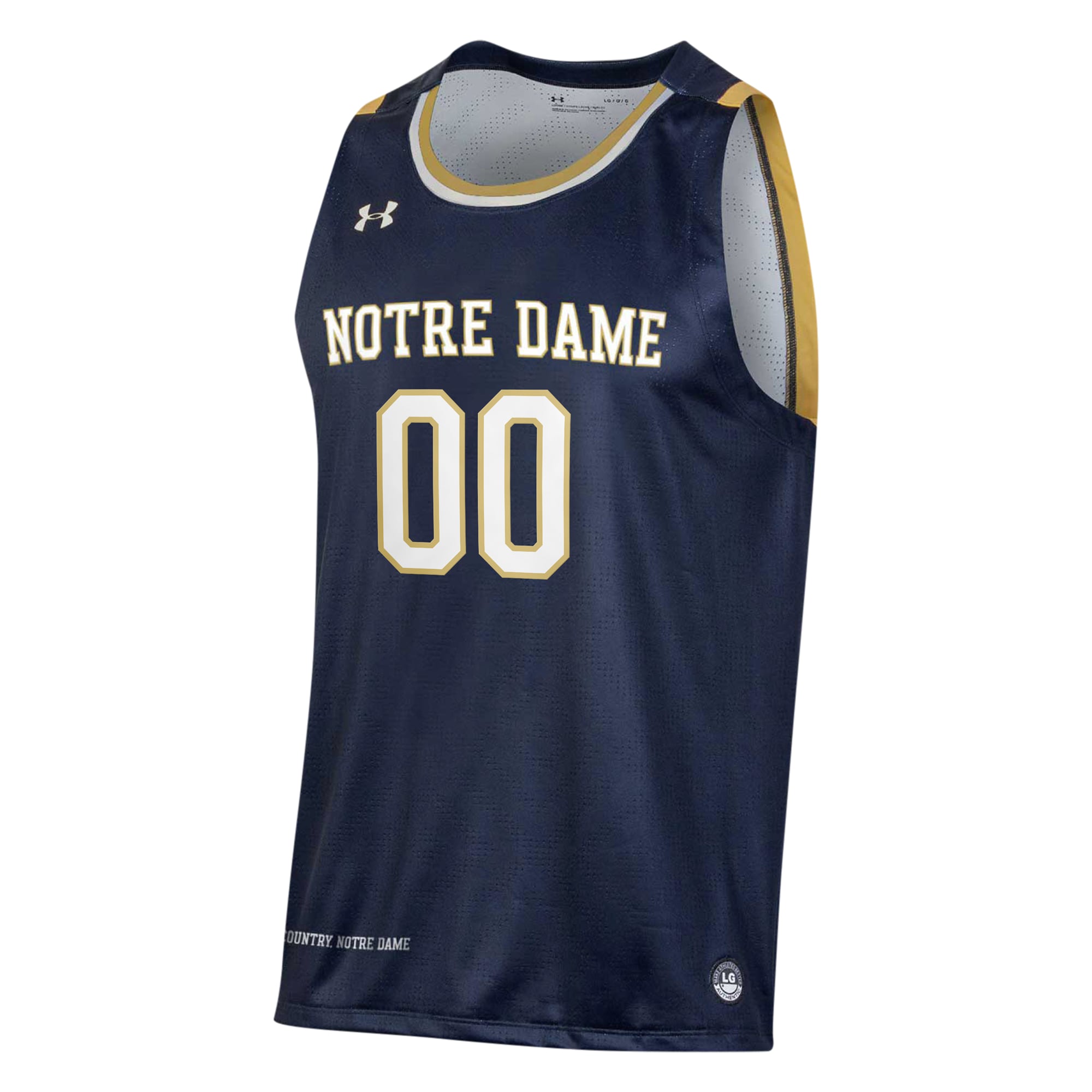 [DDG] Notre Dame Fighting Irish Custom Alternate Basketball Jersey - Navy