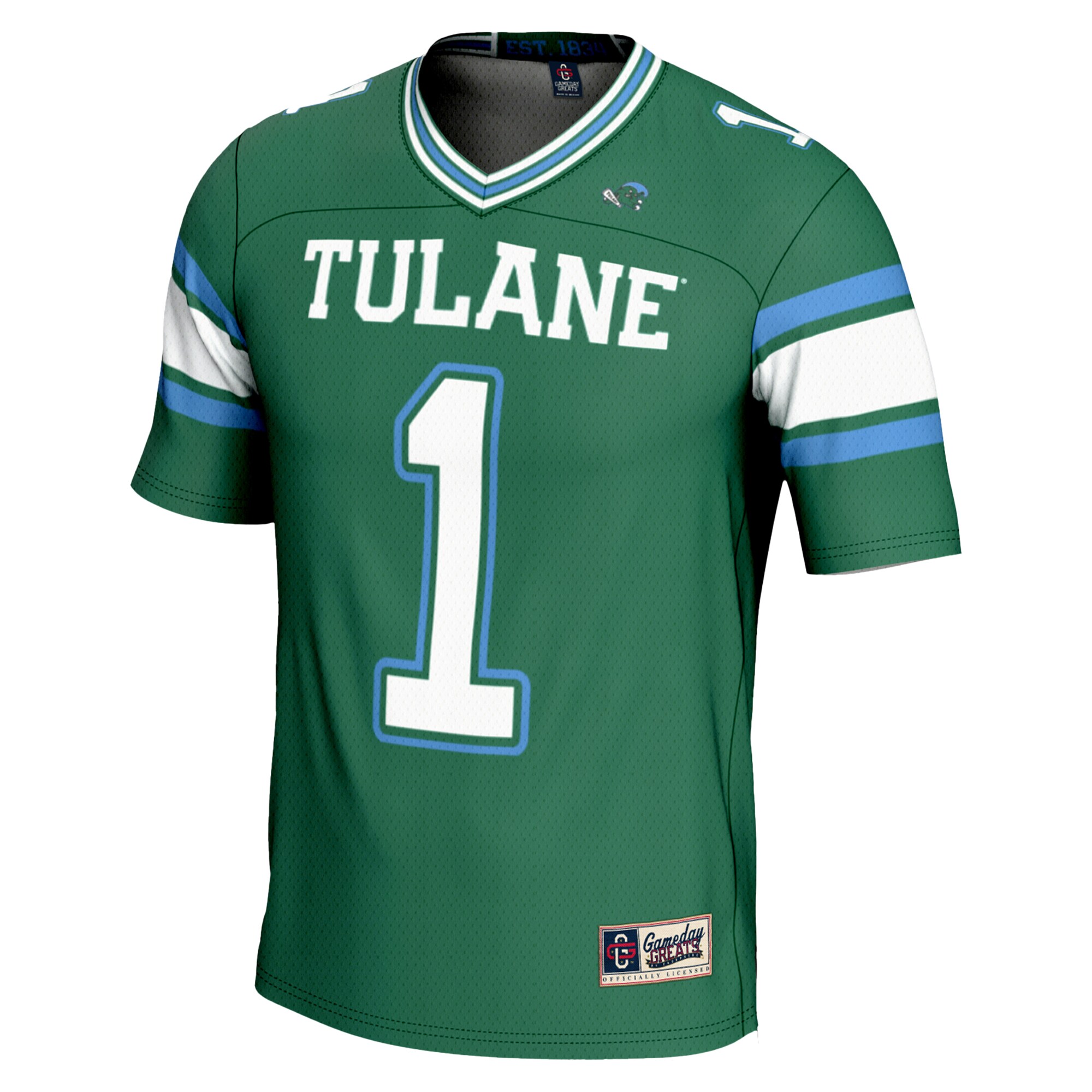 #1 Tulane Green Wave GameDay Greats Youth Football Jersey - Green