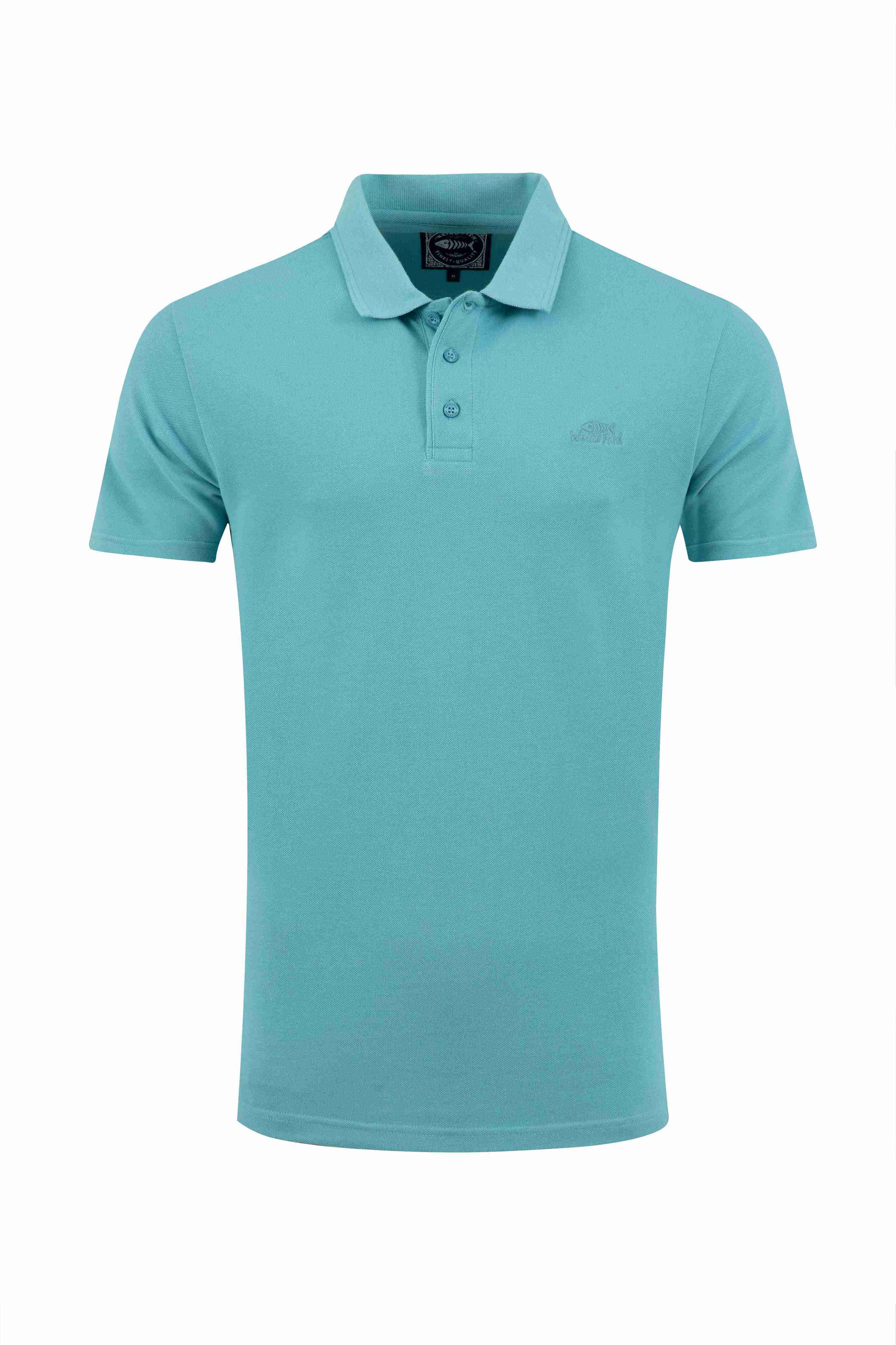 Giles Pique Polo Shirt Sky Blue