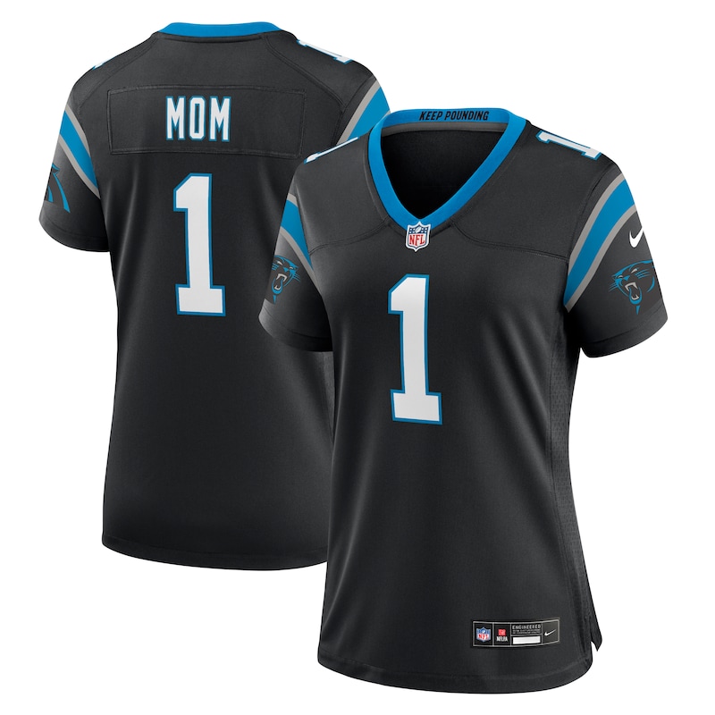 None Number 1 Mom Carolina Panthers Stylish Fan Favorite Game Day Wear