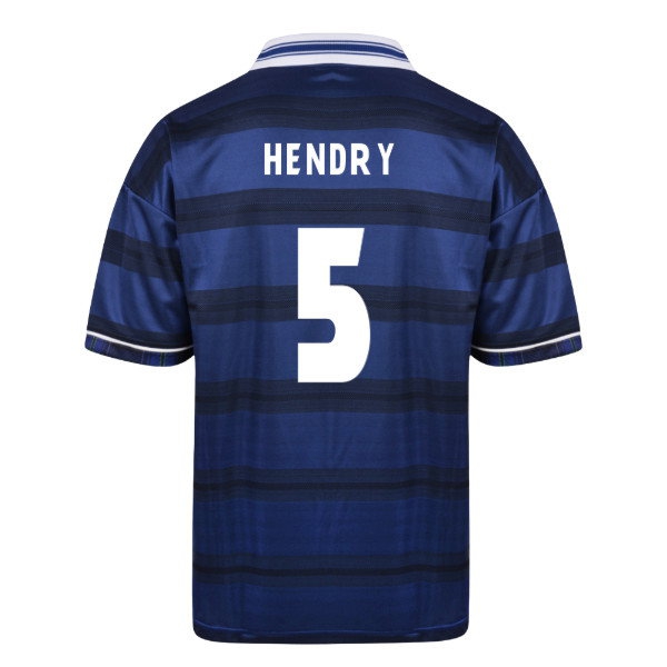 [JED] Score Draw Scotland 1998 World Cup Finals Retro Football Shirt (Hendry 5)