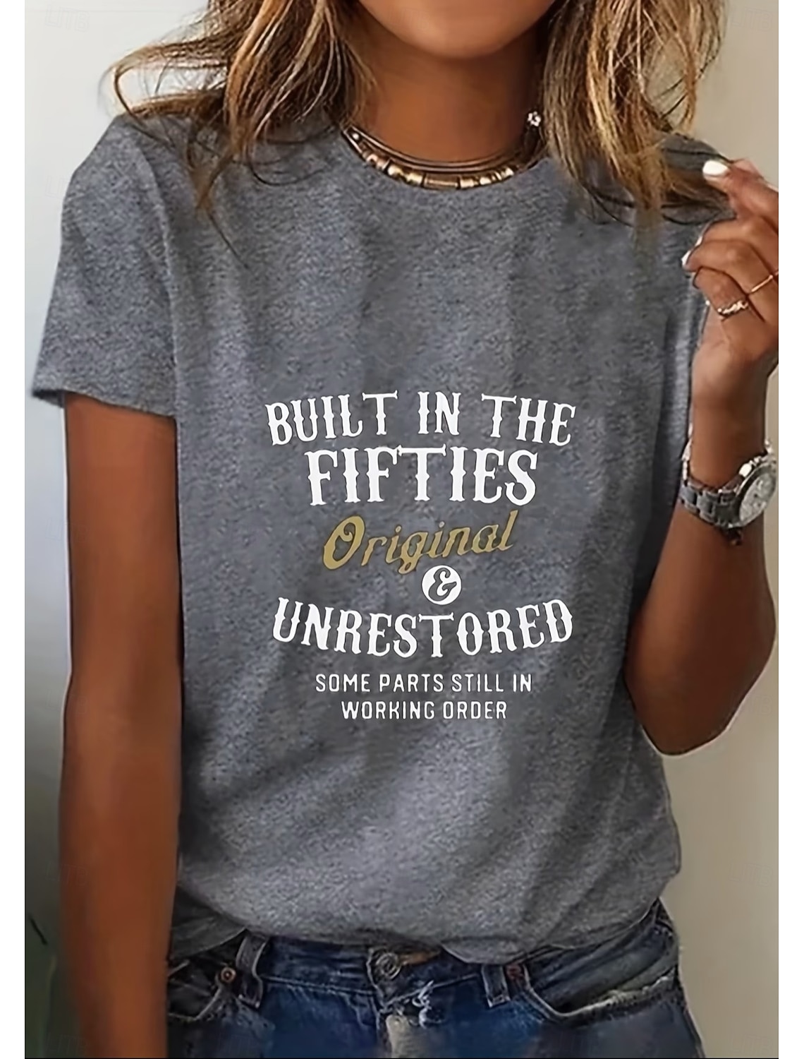 Women's T Shirt Funny Humor Quotes Print Graphic Letter Stylish Classic Casual Short Sleeve Crew Neck Round Neck Regular Tops Daily Weekend White / Black White Gray Summer Spring Fall Winter