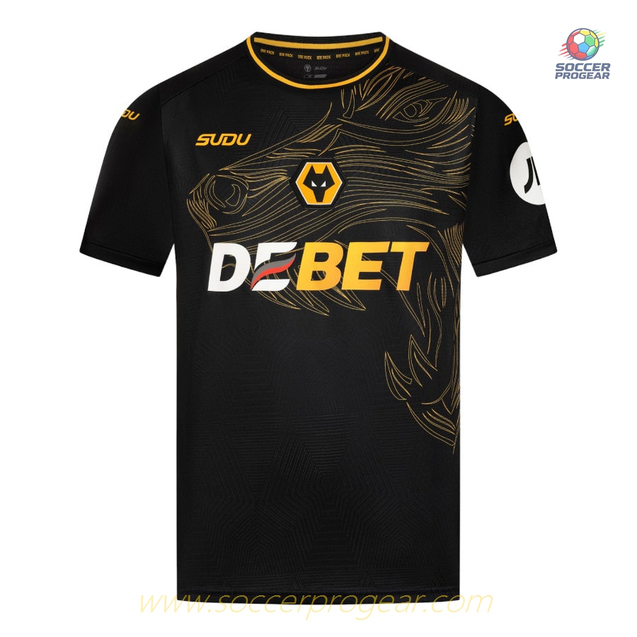 Wolverhampton Away Child Kit Soccer Shirt 2024-25 Edition
