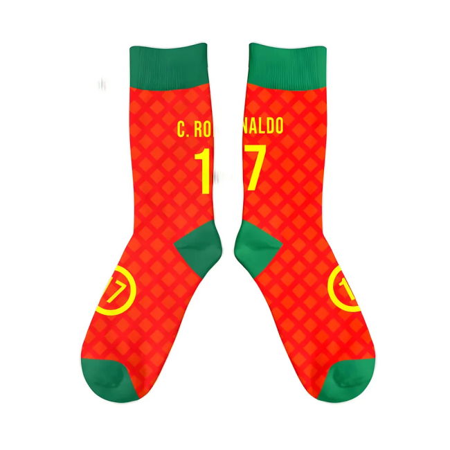 Portugal 2004 C.Ronaldo 17 Retro Football Socks