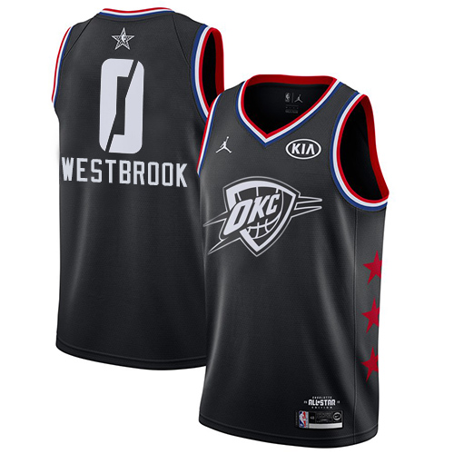 Black LAC Russell Westbrook #0 Nike Performance Jersey Premium Quality