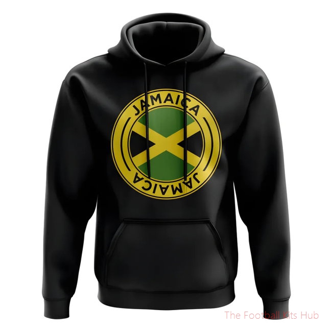 Men Jamaica Football Badge Hoodie (Black)