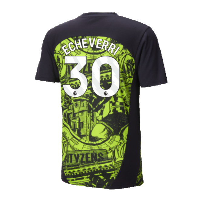 Authentic 2024-2025 Man City Pre-match Shirt (yellow Glow) (echeverri