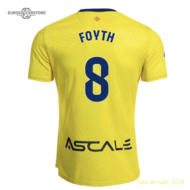 High-Quality Authentic 2025-2026 Villarreal Home Shirt (Foyth 8)