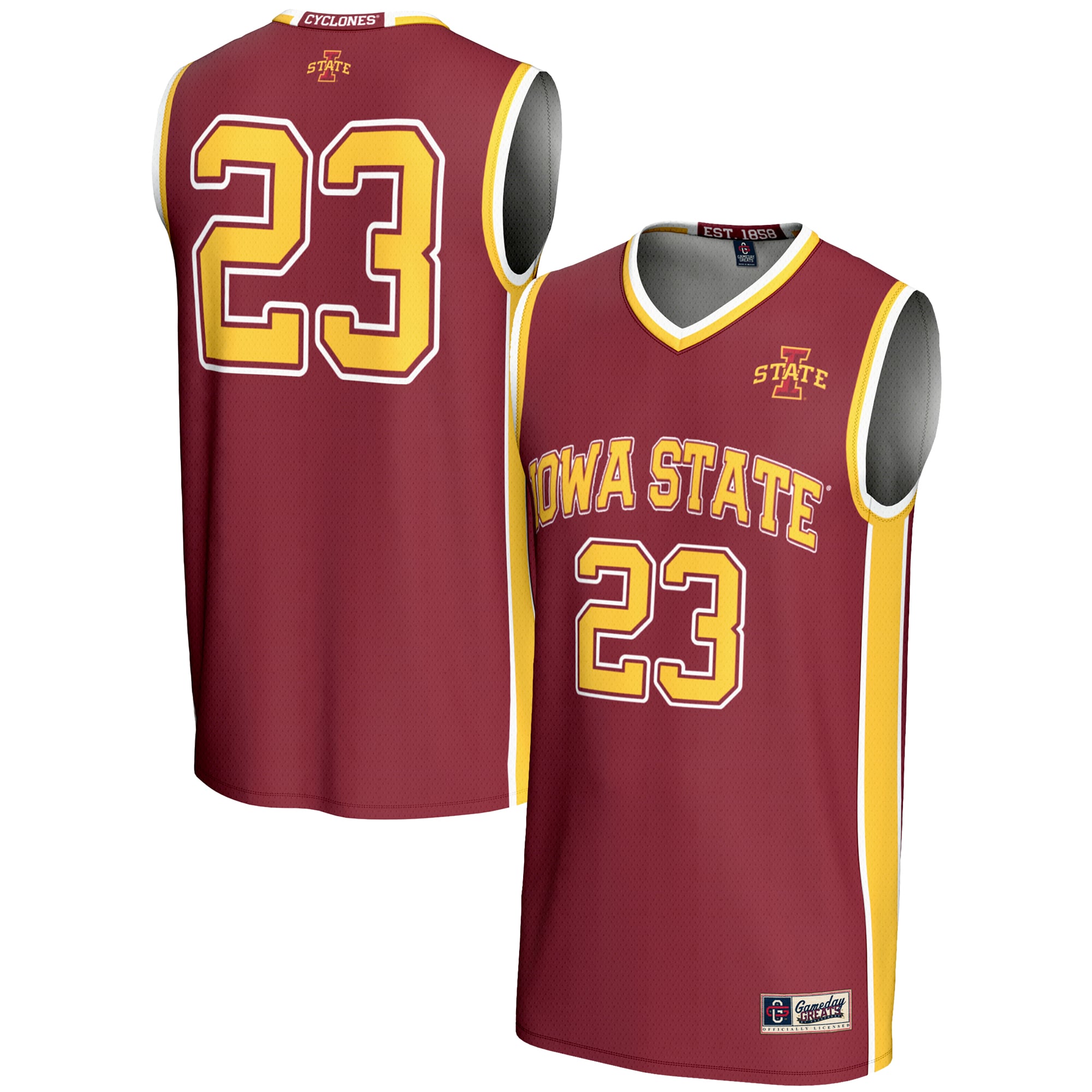 #23 Iowa State Cyclones GameDay Greats Unisex Lightweight Basketball Jersey - Cardinal