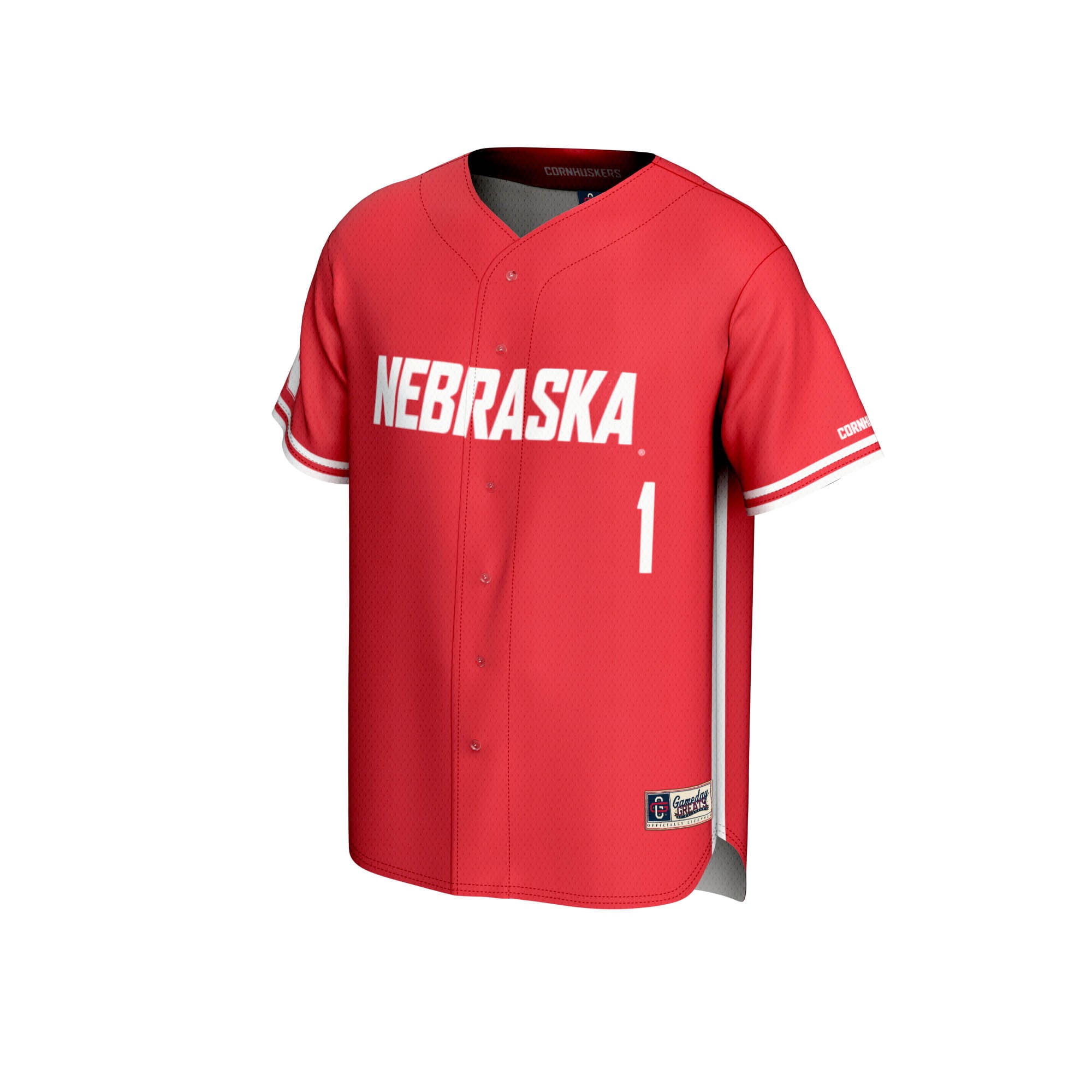 #1 Nebraska Huskers GameDay Greats Youth Lightweight Baseball Jersey - Scarlet
