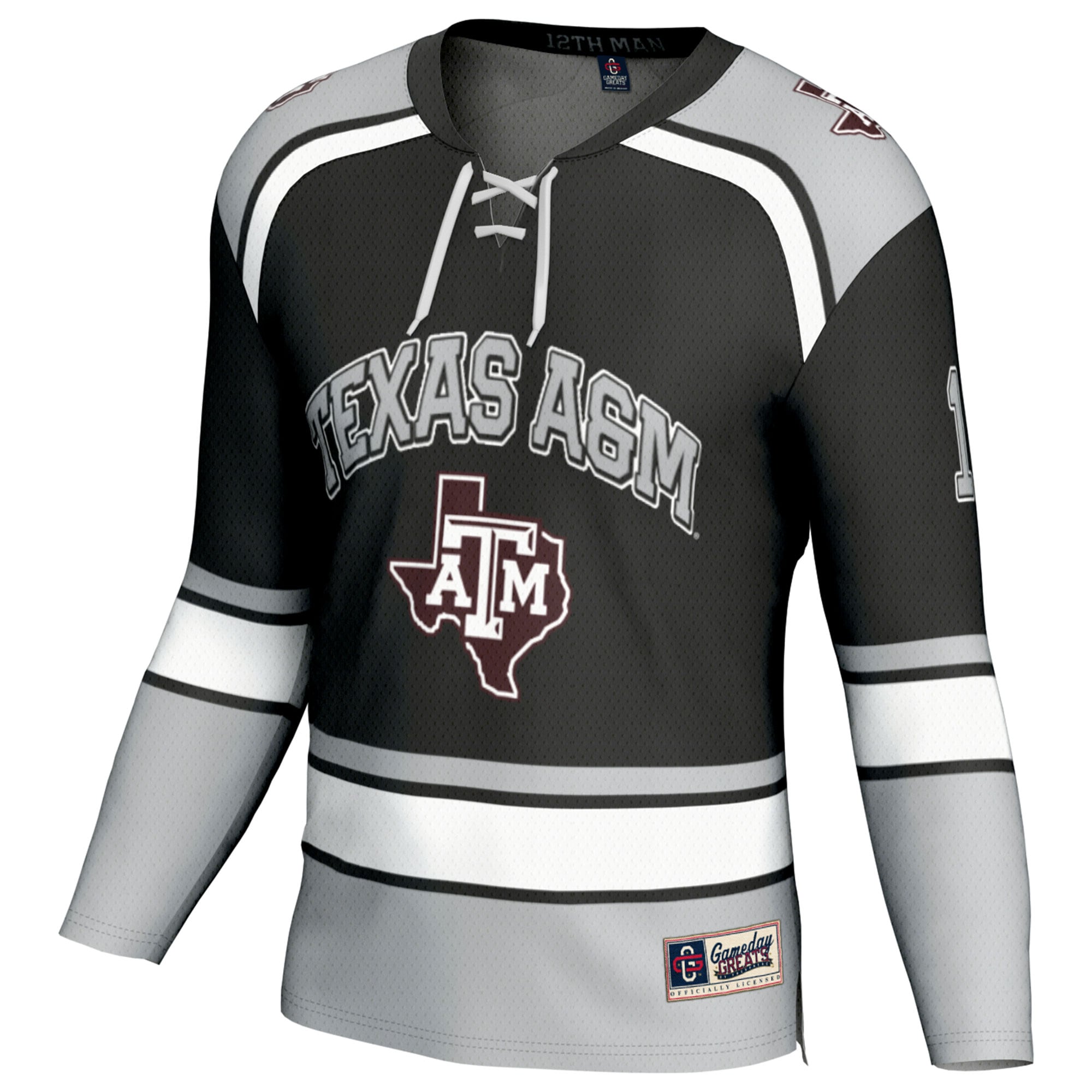 [DDG] Texas A&M Aggies GameDay Greats Youth Hockey Fashion Jersey - Black