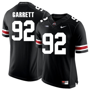 Men's OSU Ohio Black 2024 home jersey Haskell Garrett #92 match worn