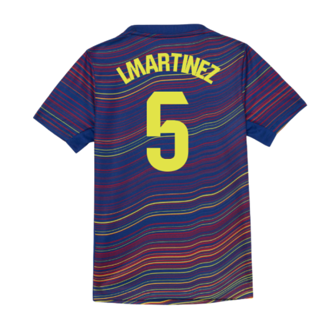 Match-Day 2025-2026 Barcelona Academy Pro Pre Match Shirt (Blue) - Kids (I.Martinez