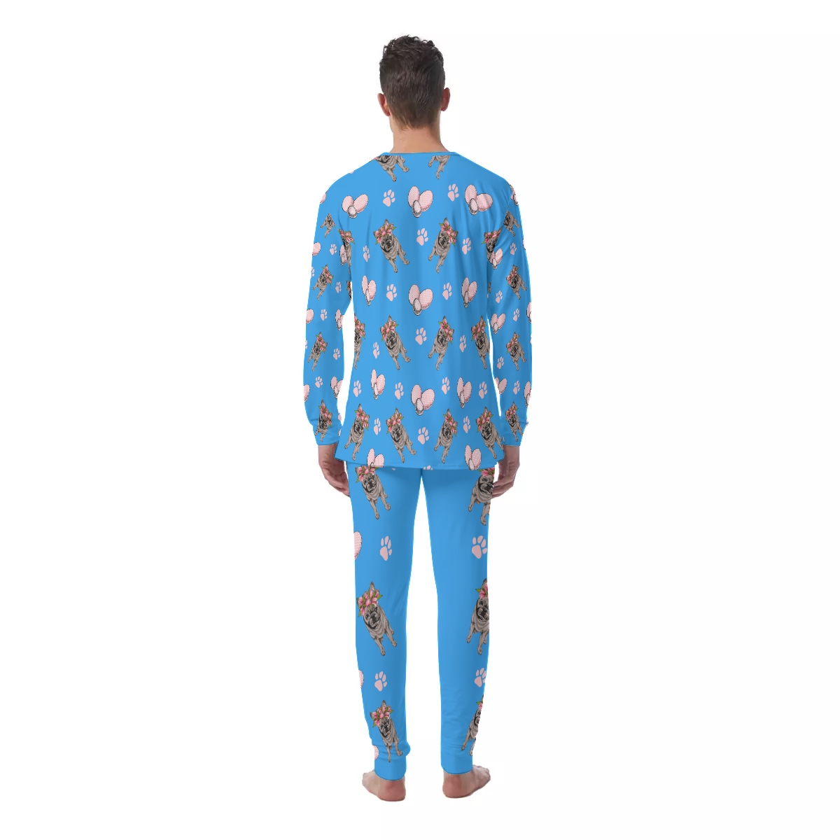 French Bulldog Warm Harley - Comfortable Men's Pajamas Summer Wear
